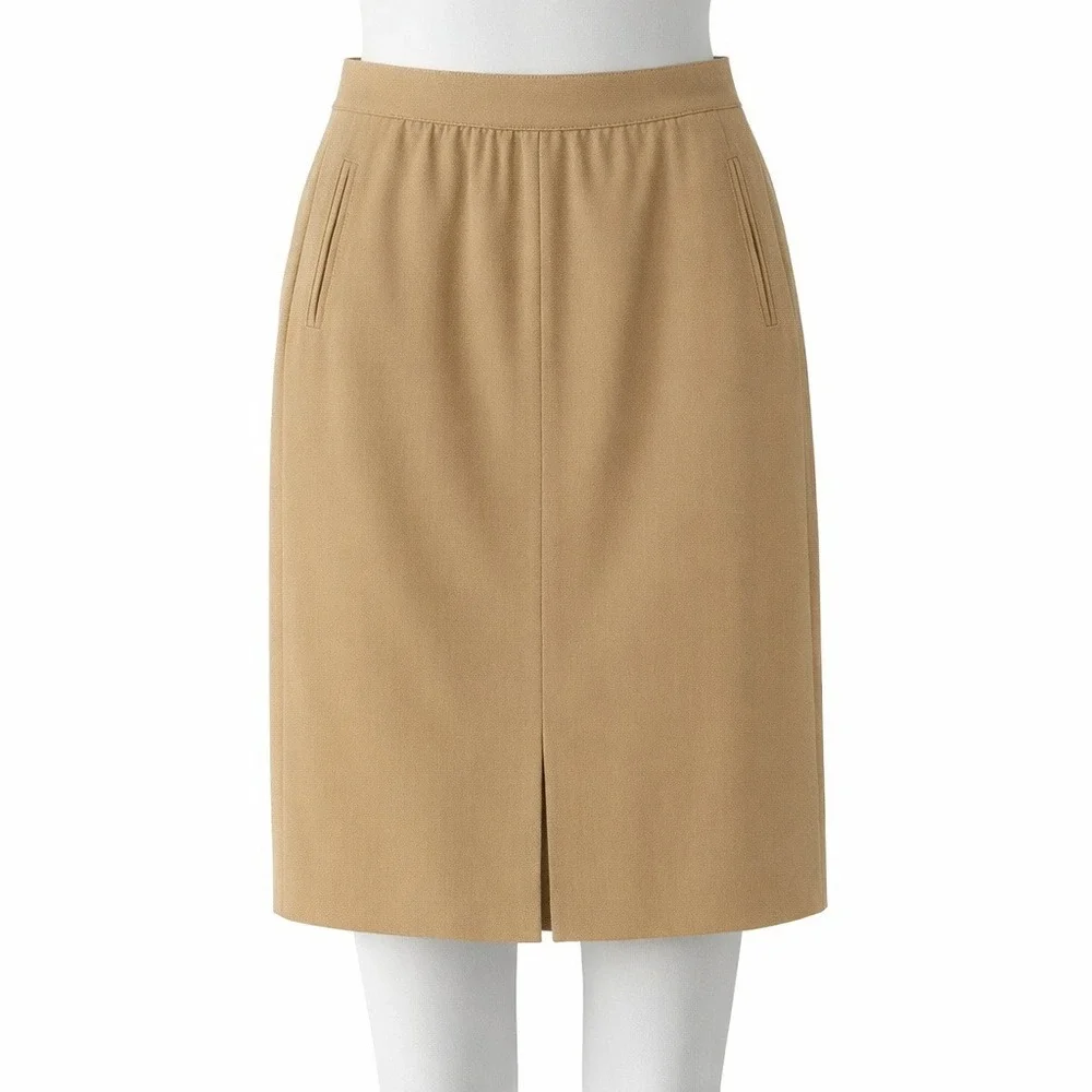 Vintage Escada Margaretha Ley Tan Wool Blend Pencil Skirt Size 40 US 10 Career